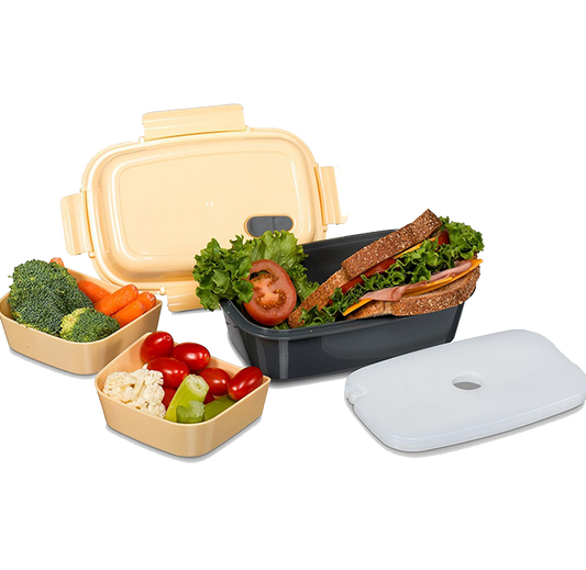 Cuddly Hippo Premium Bento Lunch Box - Leakproof, BPA-Free, Multi-Compartment